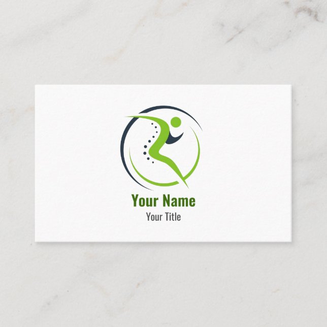 Carte De Visite Kinésithérapeute personnalisable physio chiro (Devant)