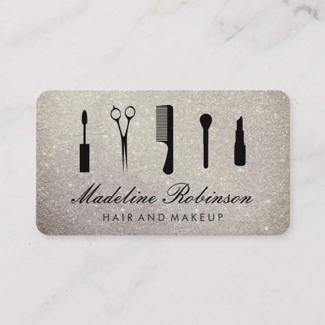 Carte De Visite Kit de flamme avec Parties scintillant élégante (Devant)