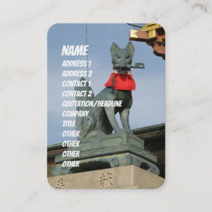 Carte De Visite Kitsune キ ツ ネ (Fox) avec clé dans la bouche