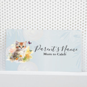 Carte de visite Kitten & Butterflies