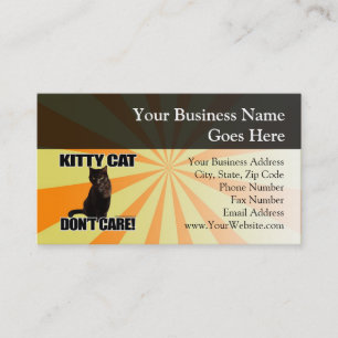 Carte De Visite Kitty Cat ne s'en soucie pas