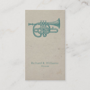 Carte De Visite Klaxon vintage de musique