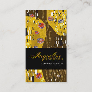 Carte De Visite Klimt Inspiré Motif Art Nouveau Chic Gold Déco