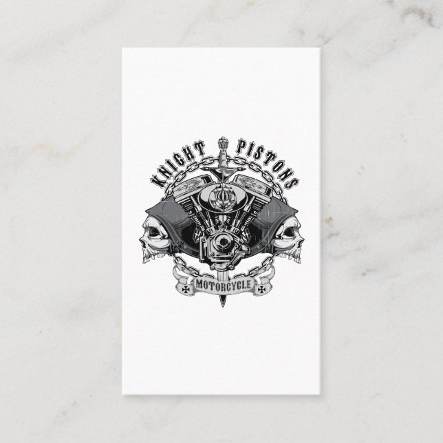 Carte De Visite knight pistons motorcycle (Devant)