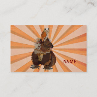 CARTE DE VISITE KOALA ET HIBOU
