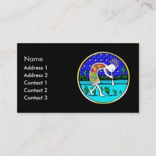 Carte De Visite Kokopelli sous les étoiles