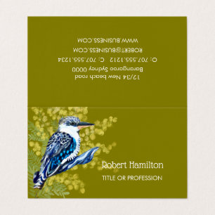 Carte De Visite Kookaburra aquarelle peinture d'oiseau australien
