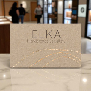 Carte de visite Kraft Gold Dots Designer