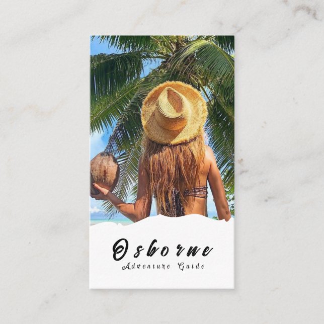 Carte de visite Kraft Guide d'aventure dans les mo (Devant)