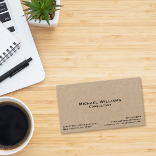 Carte De Visite Kraft Minimaliste Moderne Simple et Professionnell