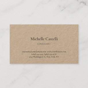Carte De Visite Kraft Premium Professionnel Unique Classique Simpl