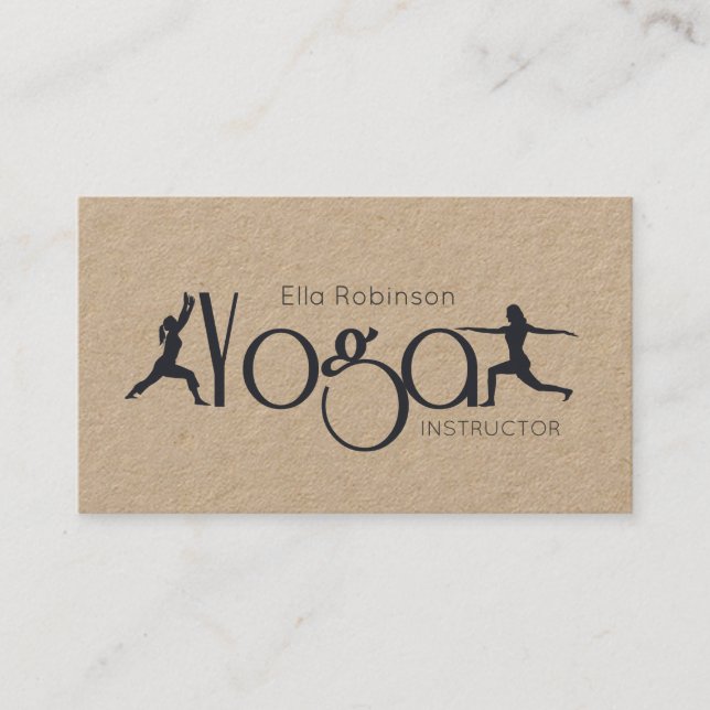 Carte De Visite KRAFT Yoga Fitness Personal Trainer Gym (Devant)