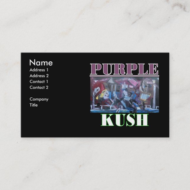 CARTE DE VISITE KUSH VIOLET (Devant)