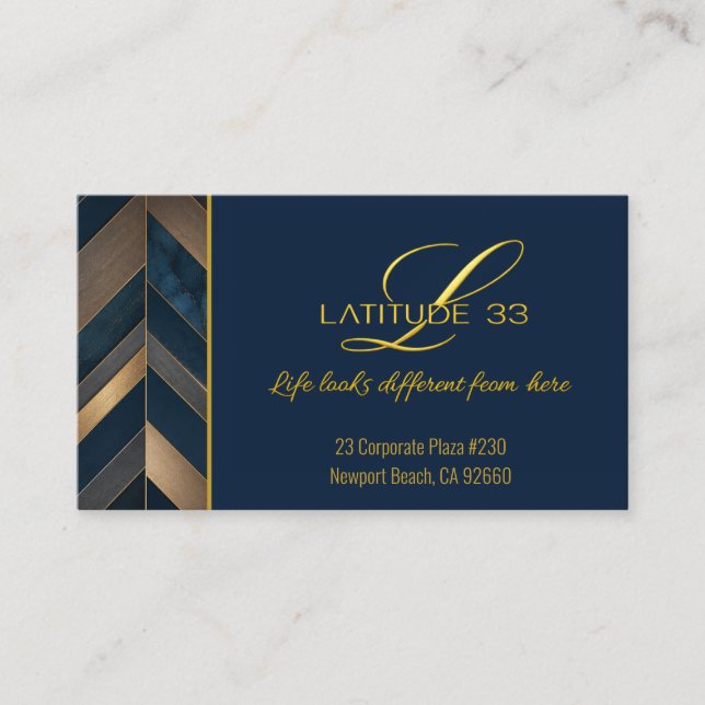 Carte De Visite L33 Parquet en chevron avec image d'Agent (Devant)