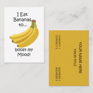 Carte De Visite La banane améliore mon humeur, c'est drôle
