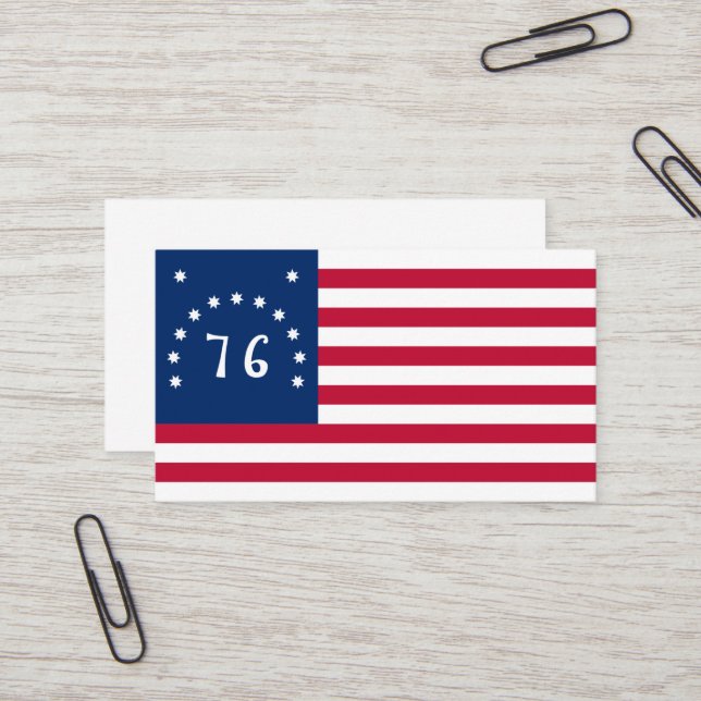 Carte De Visite La bannière de Bennington : le drapeau de bataille (Devant/Arrière en situation)