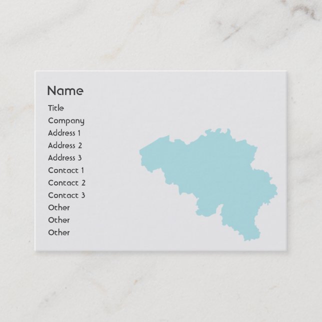 Carte De Visite La Belgique - potelée (Devant)