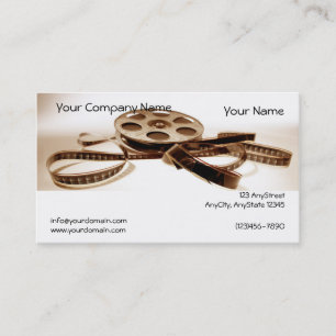 Carte De Visite La bobine de film dans la sépia modifie la