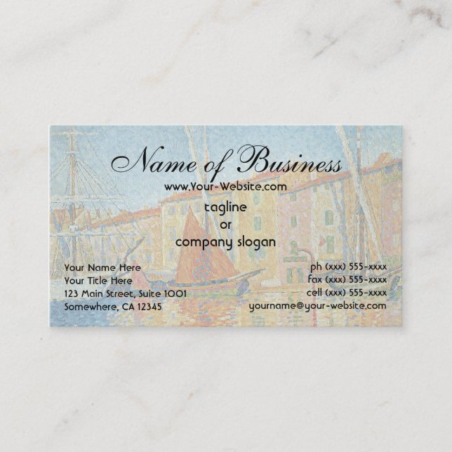 Carte De Visite La Bouée Rouge (La Bouée Rouge) par Paul Signac (Devant)