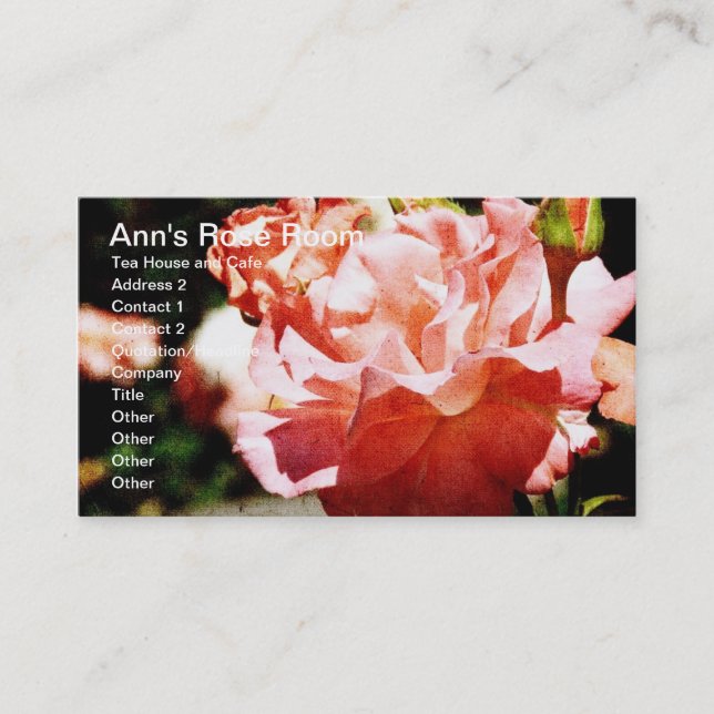 Carte De Visite La chambre Rose d'Ann (Devant)