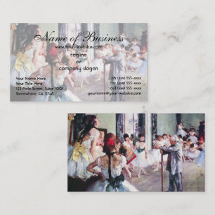 Carte De Visite La Classe de Danse par Edgar Degas