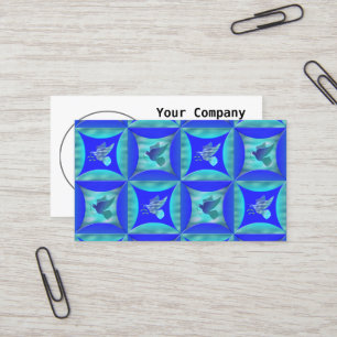 Carte De Visite La colombe bleue dans le trou dans la porte de la 