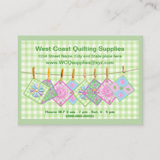 Carte de visite - la corde à linge de Qulting
