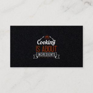 Carte De Visite La cuisine, c'est les ingrédients