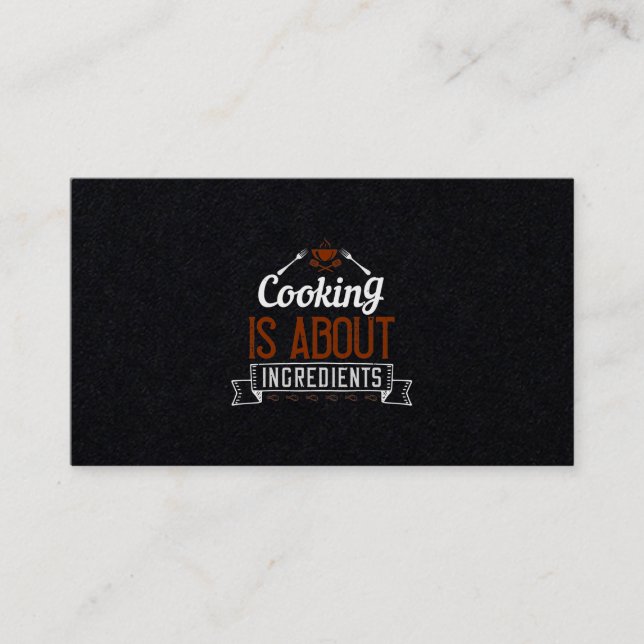Carte De Visite La cuisine, c'est les ingrédients (Devant)
