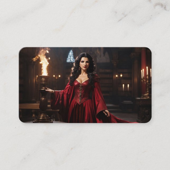 Carte De Visite La Dame du Marque-page Magique (Devant)