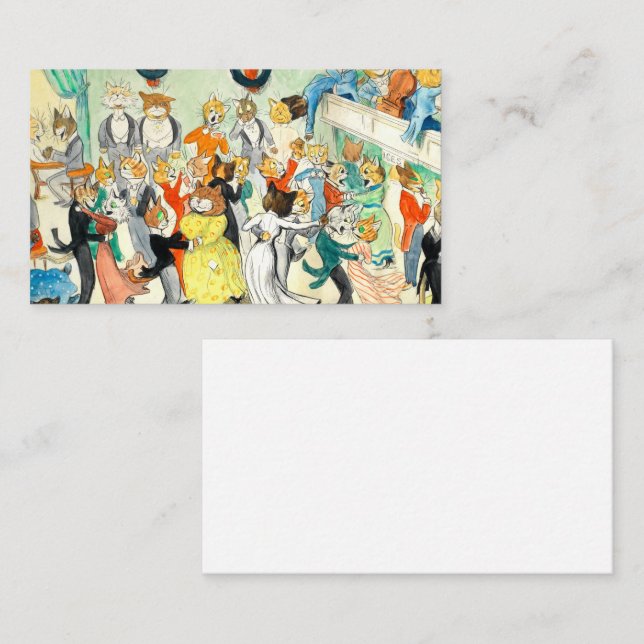 Carte De Visite La Danse de Louis Wain (Devant / Derrière)