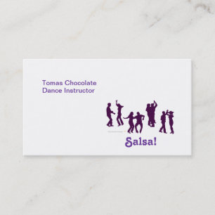 Carte De Visite La danse de Salsa pose des silhouettes faites sur
