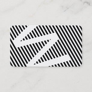 Carte De Visite la diagonale aveugle noir et blanc