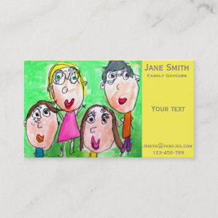 Carte De Visite La famille de Childcare de garde de famille