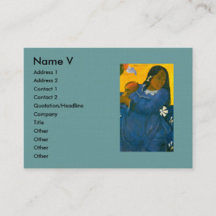 Carte De Visite La femme de Paul Gauguin avec un mangue (1892)