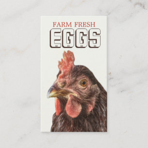 Carte De Visite La ferme EGGS la poule de couche d'héritage