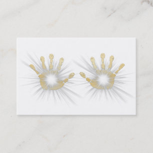Carte De Visite La feuille d'or de Reiki de *~* remet le