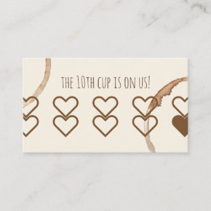 Carte De Visite la fidélité récompense le café de coffeeshop d