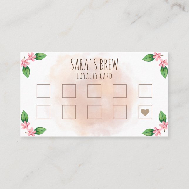 Carte De Visite la fidélité récompense le café de coffeeshop de (Devant)