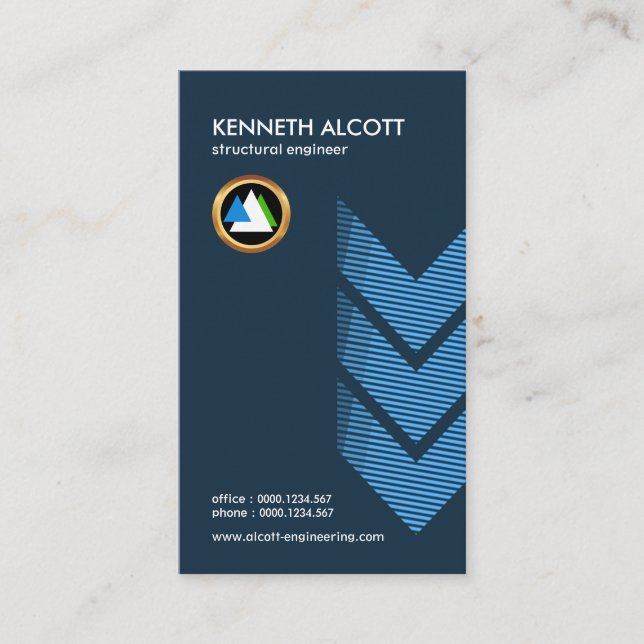 Carte De Visite La flèche structurelle créative simple raye (Devant)