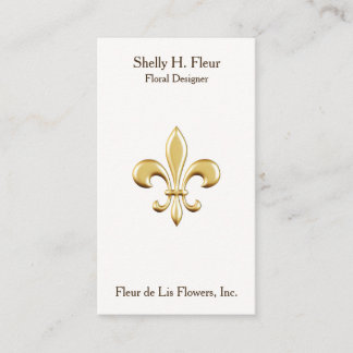 Carte De Visite La Fleur de Lis