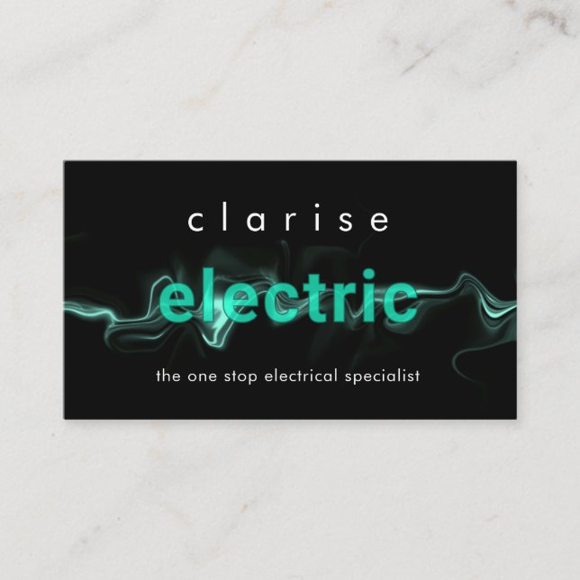 Carte De Visite La foudre alimente la source électrique (Devant)