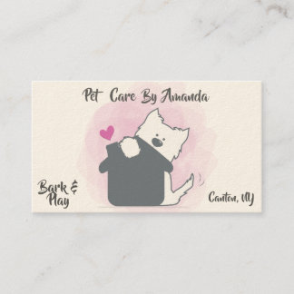 Carte De Visite La garde d'enfants Rover d'animal familier