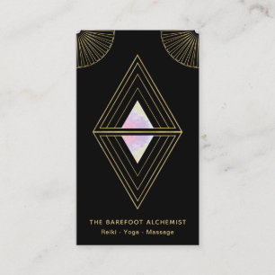 Carte De Visite La géométrie sacrée d'alchimie de triangles d'o