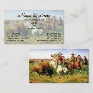 Carte De Visite La Grande Chasse Royale au Bison par Louis Maurer