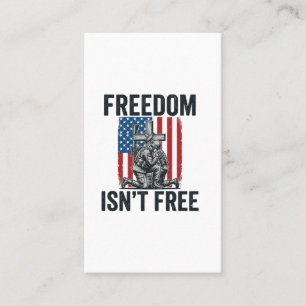 Carte De Visite La liberté n'est pas gratuite Mémorial du soldat p