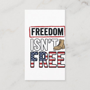 Carte De Visite La liberté n'est pas gratuite modèle de t-shirt pa