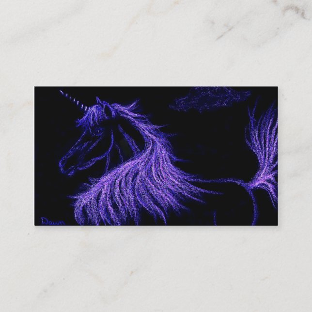 Carte De Visite la licorne rêve la lavande (Devant)