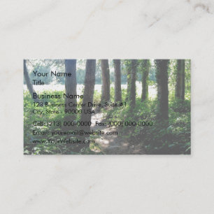 Carte De Visite La lumière de matin illumine un chemin de région