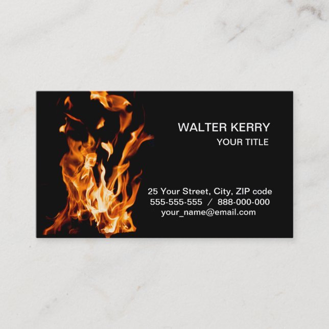 Carte De Visite La magie du feu (Devant)